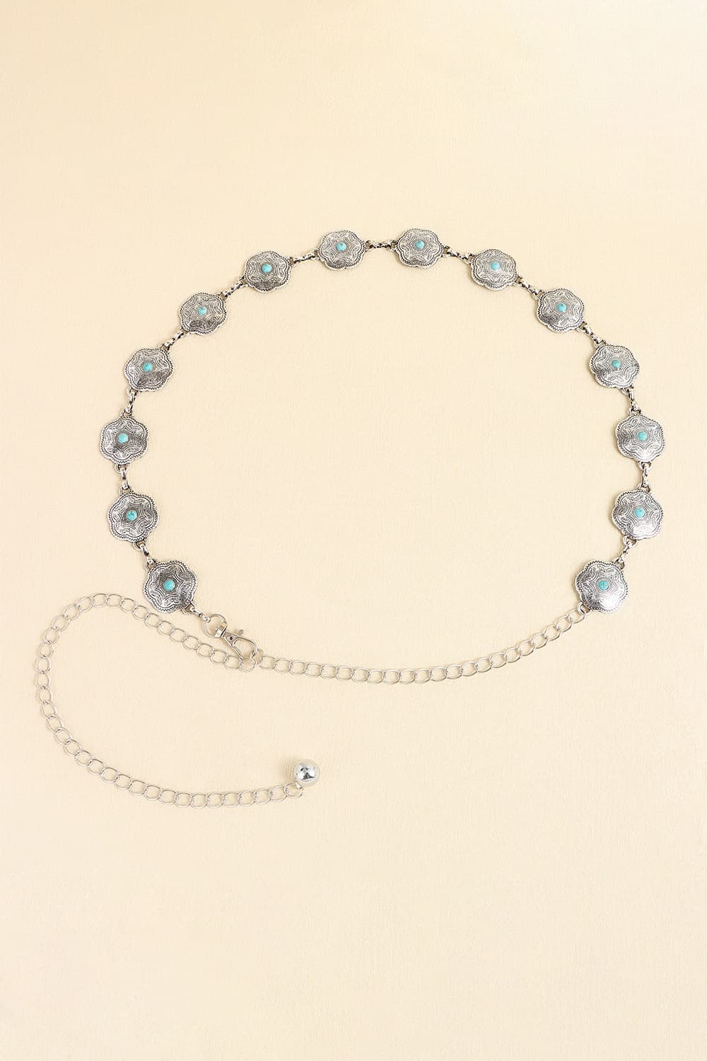 Vintage Turquoise Alloy Belt - The Goddess Galleries