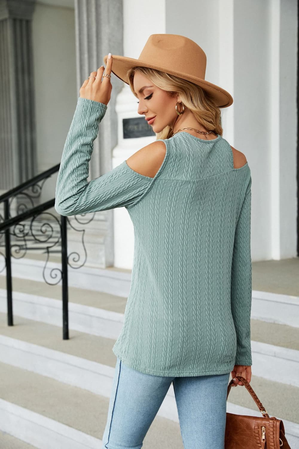 Dropped Shoulder Long Sleeve Blouse - The Goddess Galleries