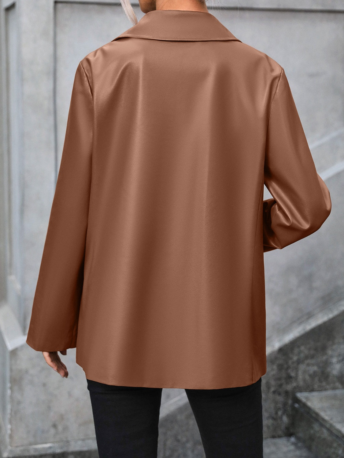 Ivy Lane Pocketed Button Up Collared Neck Blazer - The Goddess Galleries