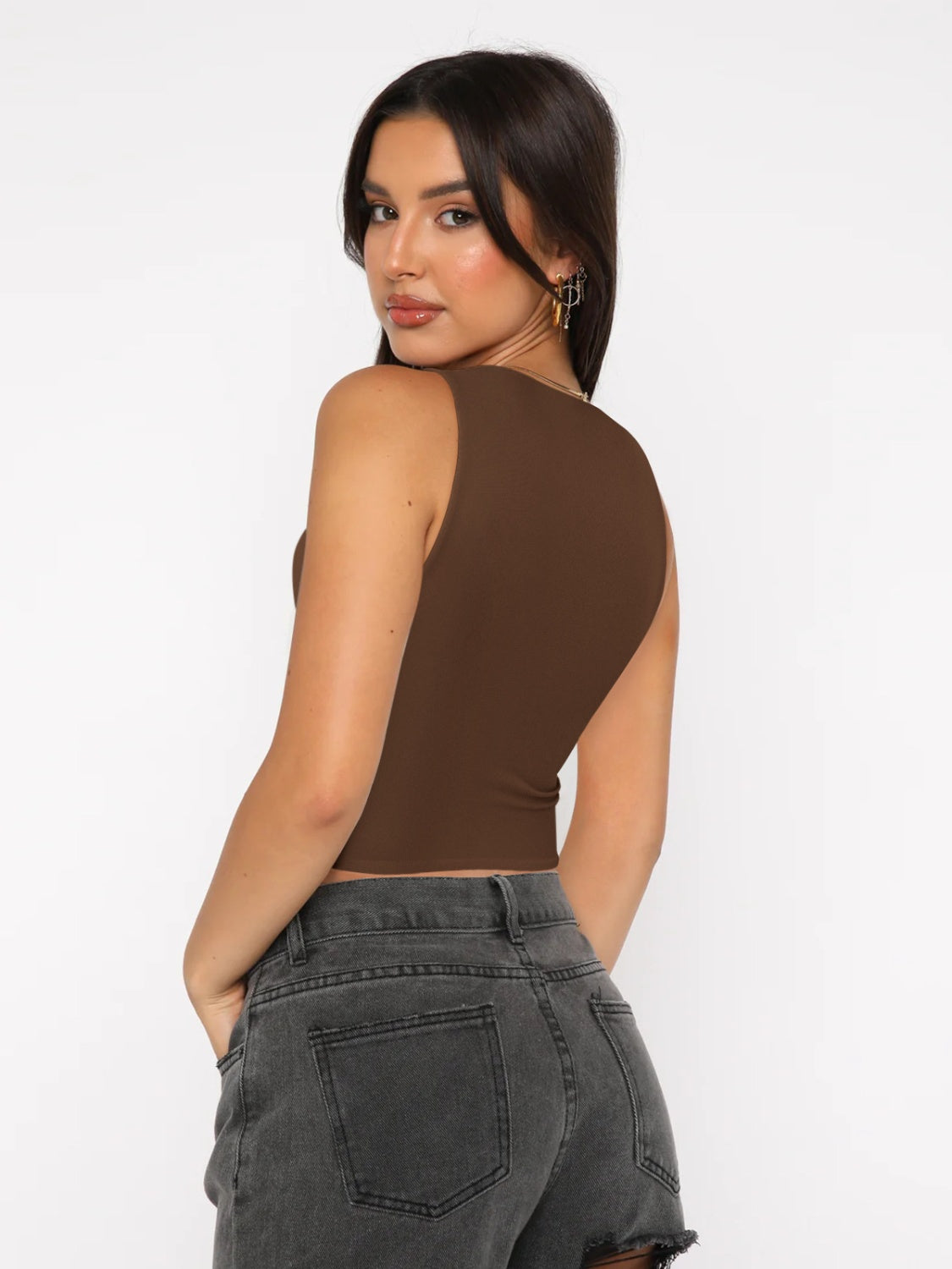 Round Neck Cropped Tank - The Goddess Galleries