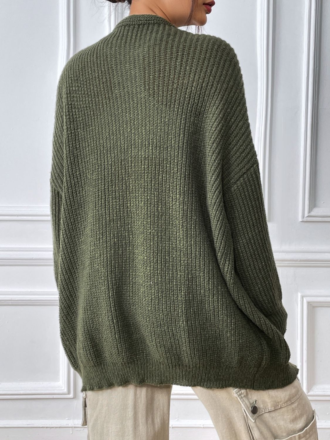 Open Front Long Sleeve Cardigan - The Goddess Galleries