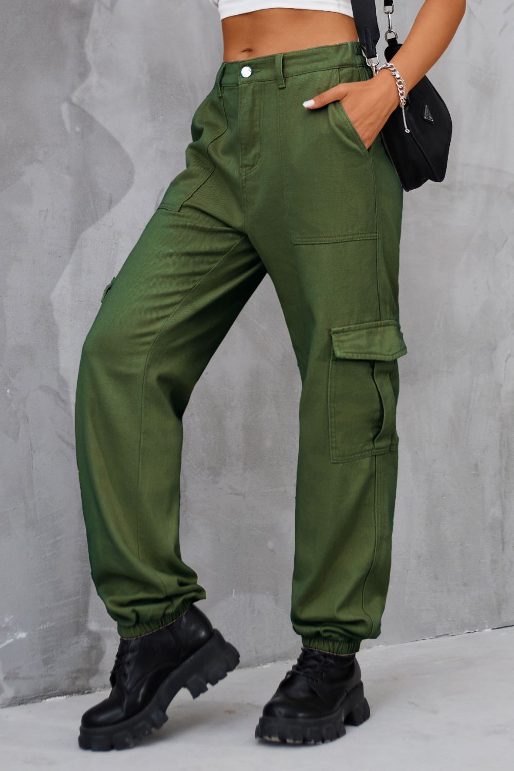 Buttoned High Waist Jeans with Pockets - The Goddess Galleries