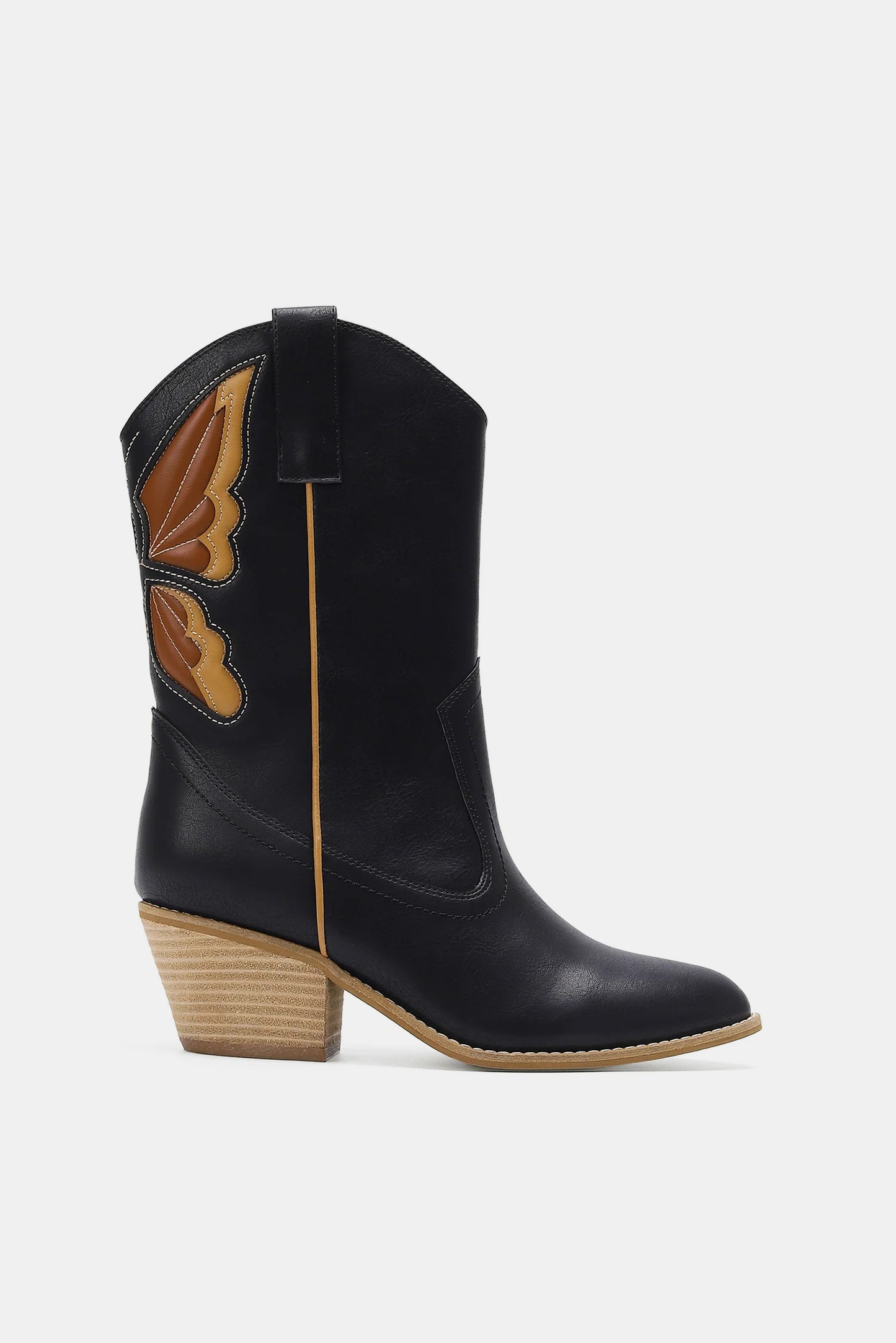 Beast Fashion Butterfly Cut Detail Point Toe Boots - The Goddess Galleries