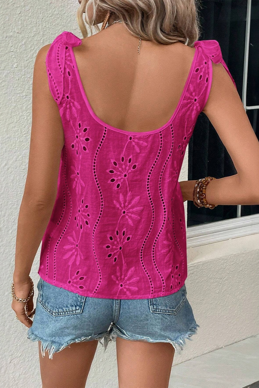 Tie Shoulder V-Neck Tank - The Goddess Galleries