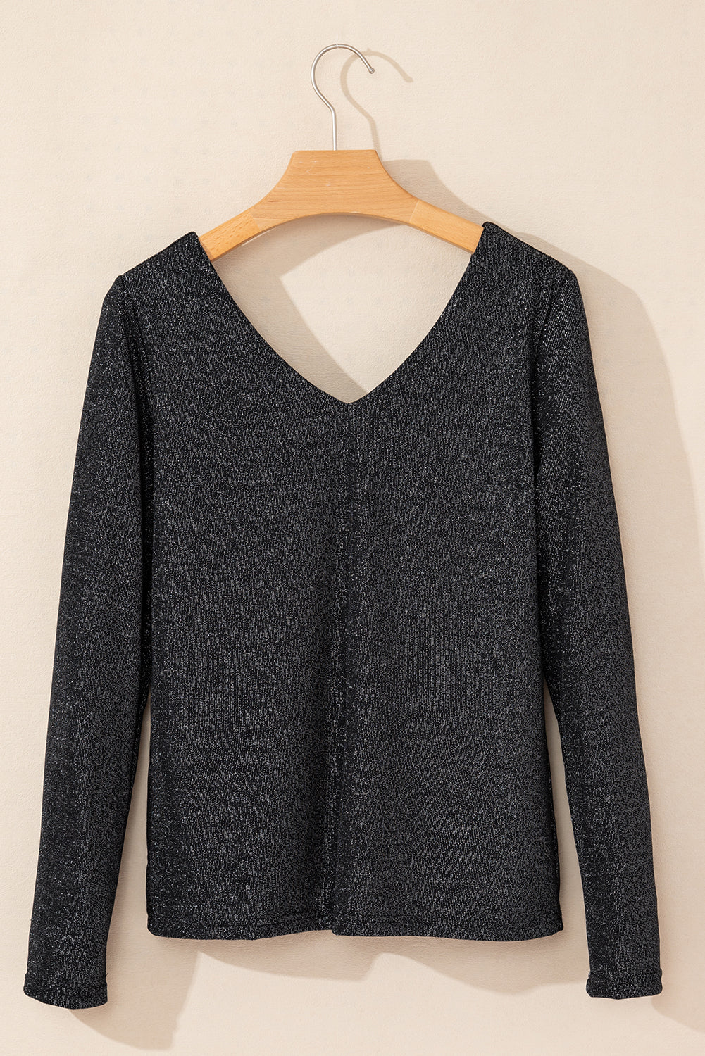 Bowknot V-Neck Long Sleeve Blouse - The Goddess Galleries