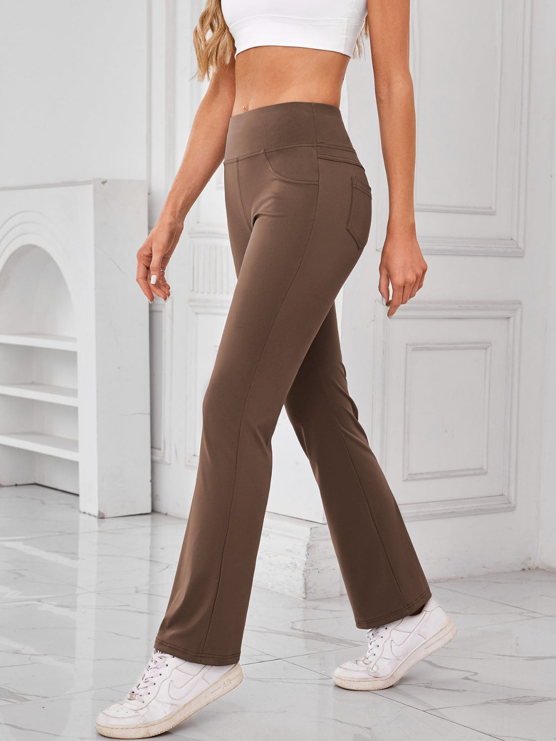 Lovelet High Waist Active Pants with Pockets - The Goddess Galleries