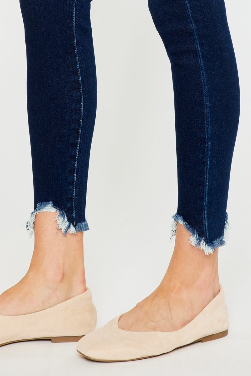 Kancan Full Size High Rise Frayed Ankle Skinny Jeans - The Goddess Galleries