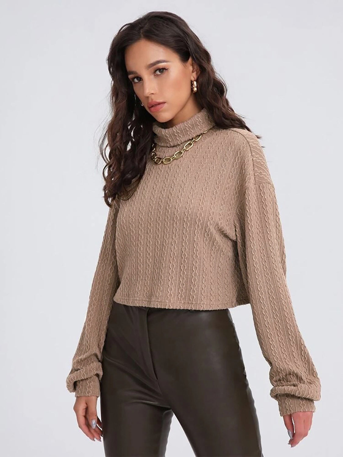 Turtleneck Long Sleeve Top - The Goddess Galleries