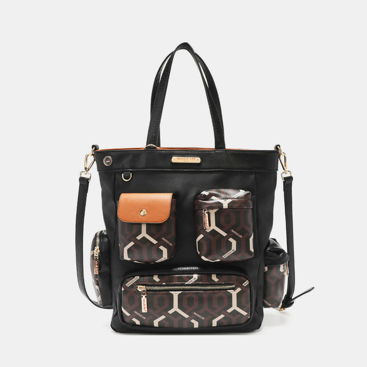 Nicole Lee USA Geometric Pattern Tote Bag - The Goddess Galleries