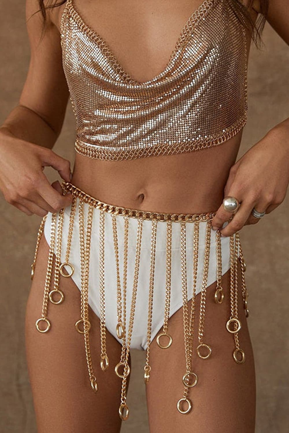 Fringe Chain Alloy Belt - The Goddess Galleries