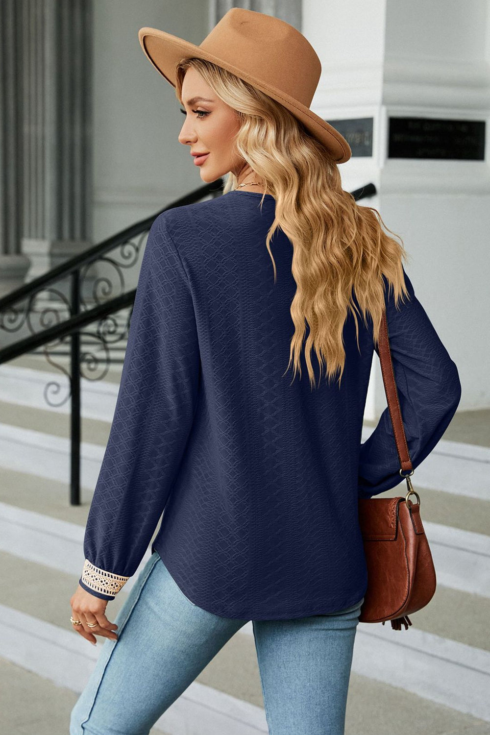 V-Neck Long Sleeve Blouse - The Goddess Galleries
