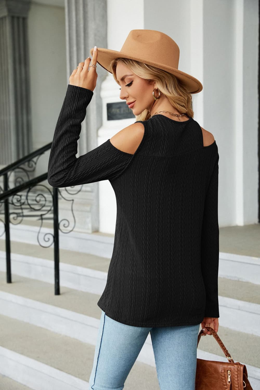 Dropped Shoulder Long Sleeve Blouse - The Goddess Galleries