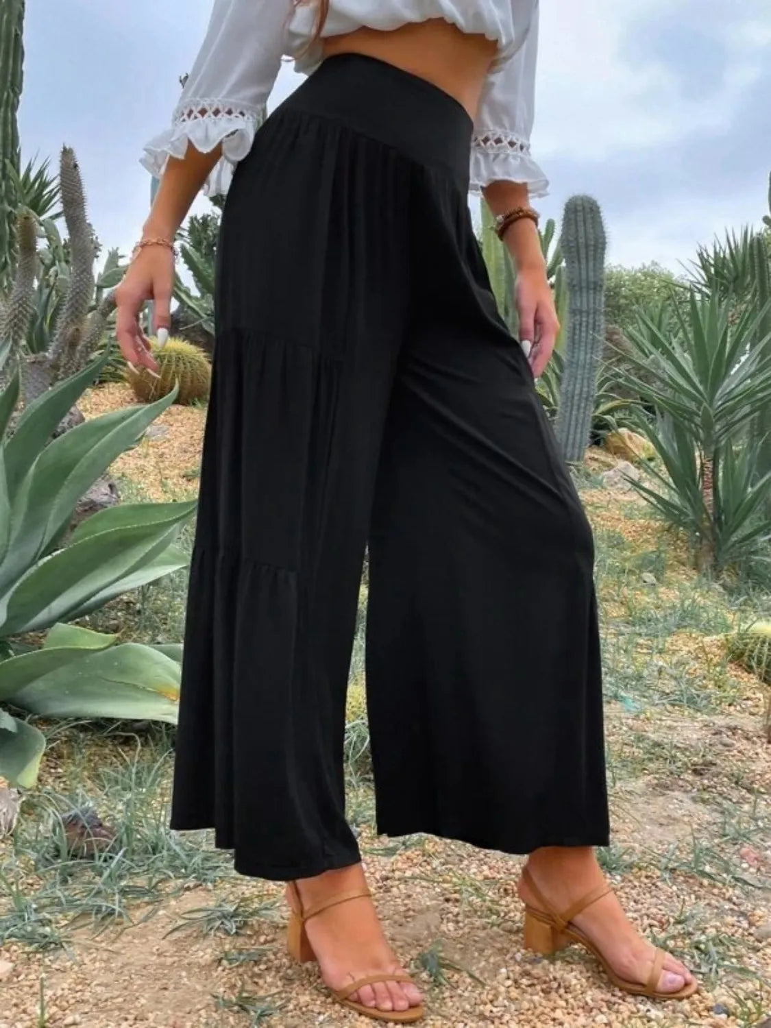 High Waist Wide Leg Pants - The Goddess Galleries