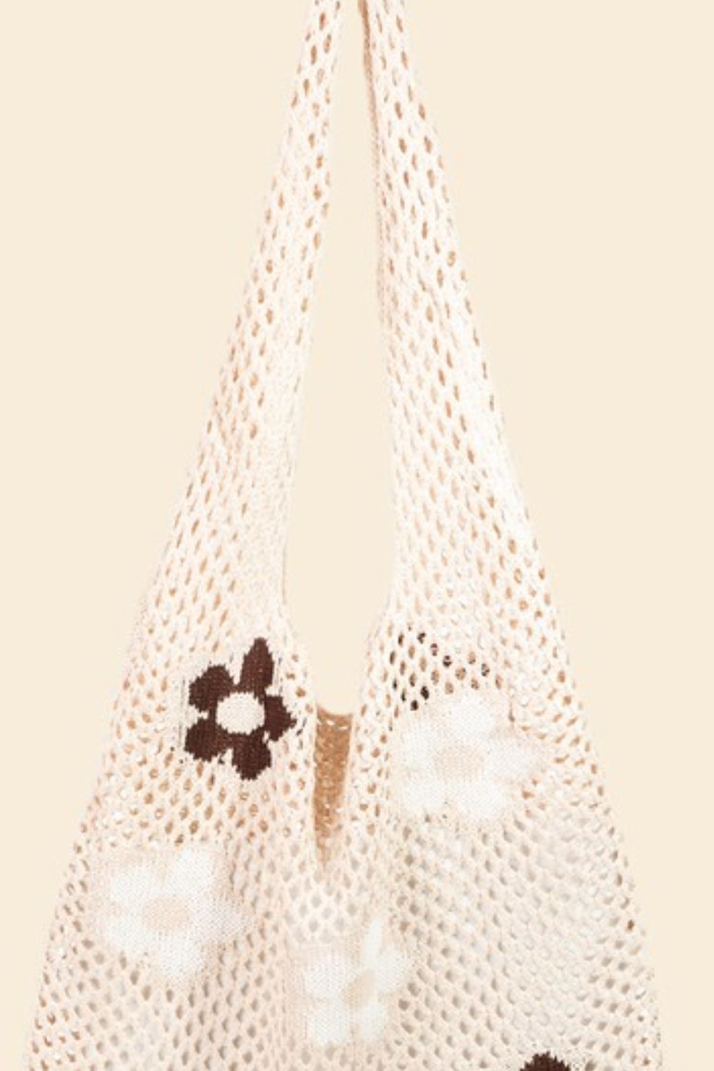 Fame Flower Pattern Knitted Tote Bag - The Goddess Galleries