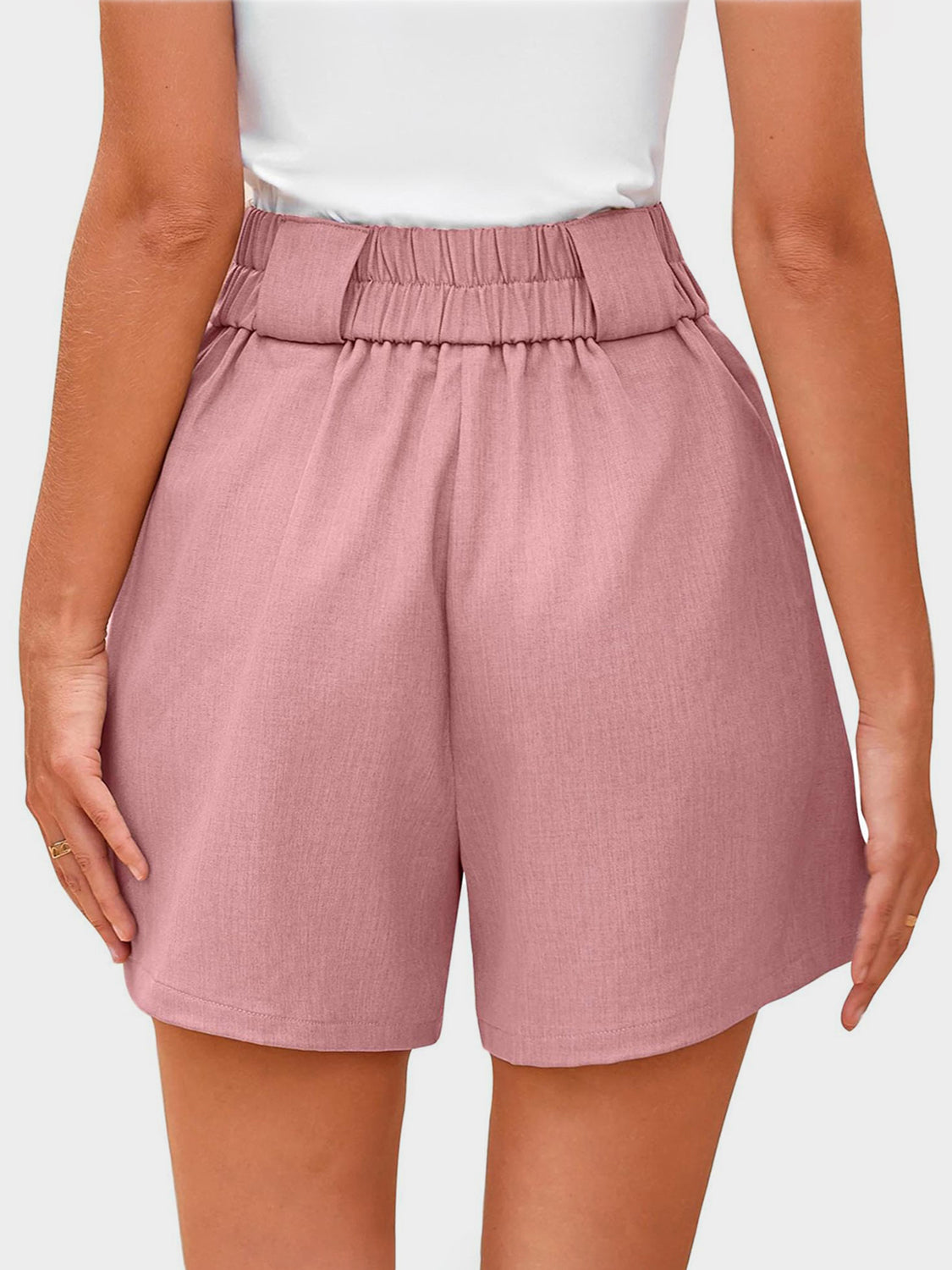 Two Button Wide Waistband Shorts - The Goddess Galleries