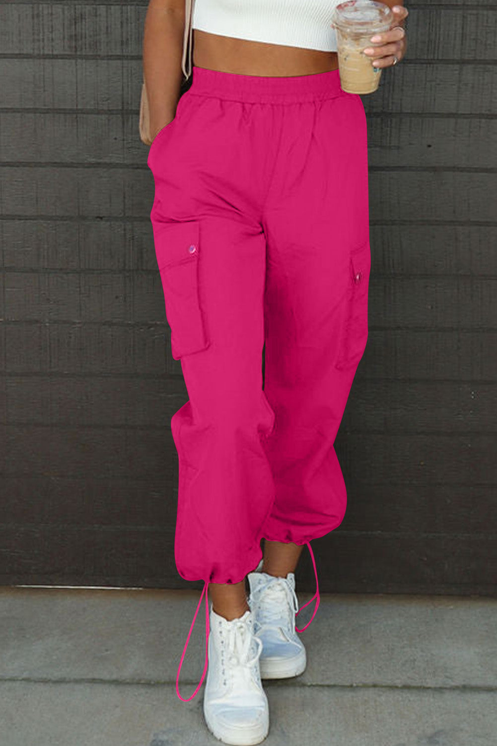 Drawstring Elastic Waist Pants with Pockets - The Goddess Galleries