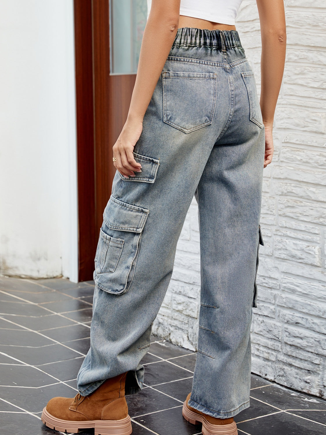 Washed Jeans with Pockets - The Goddess Galleries