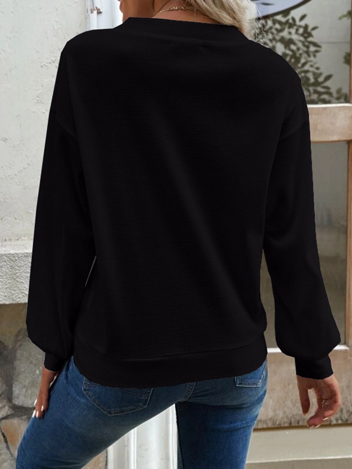 V-Neck Dropped Shoulder Blouse - The Goddess Galleries
