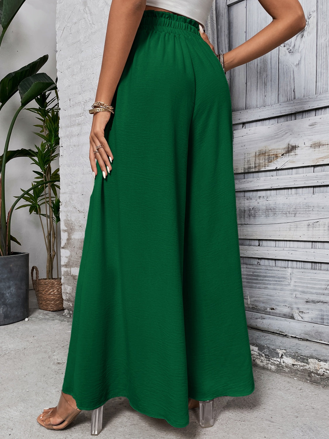 Honey Tied High Waist Wide Leg Pants - The Goddess Galleries