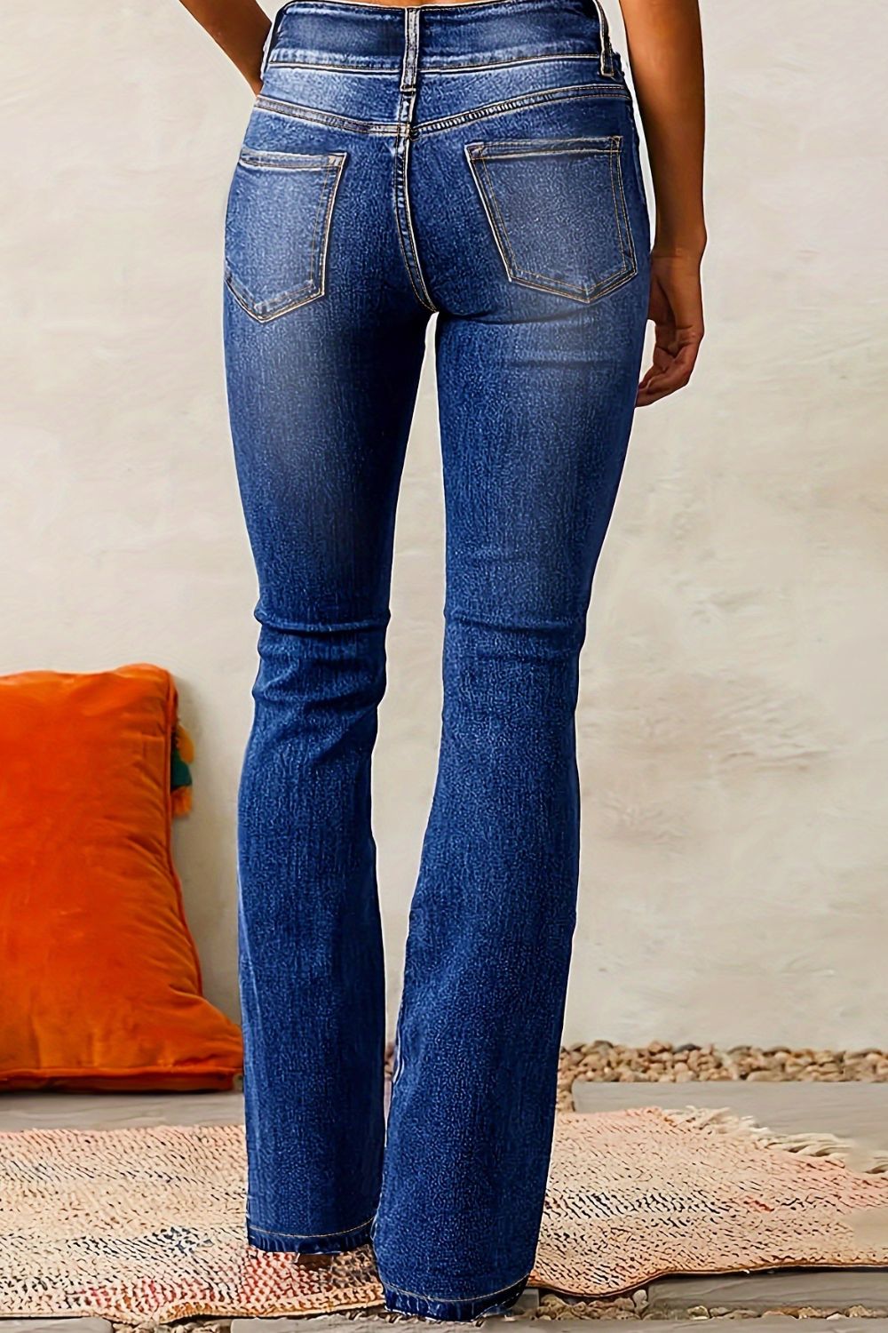 Cat Whisker Washed Bootcut Jeans - The Goddess Galleries