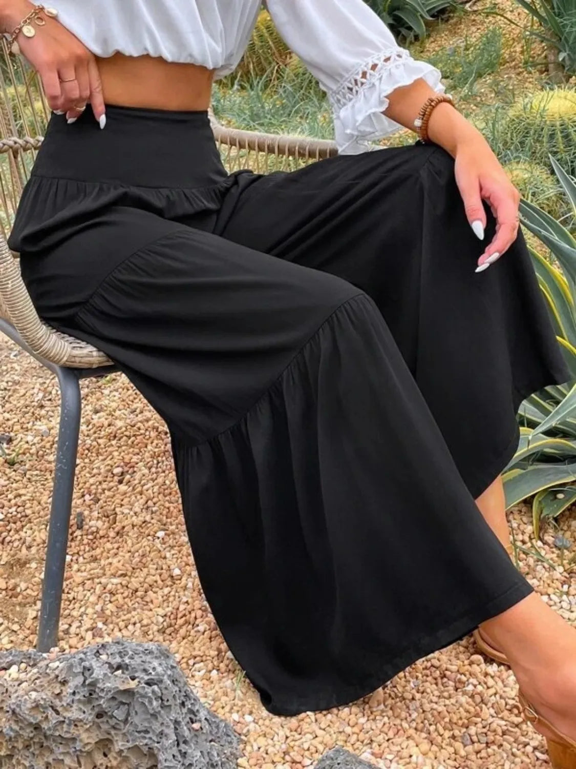 High Waist Wide Leg Pants - The Goddess Galleries