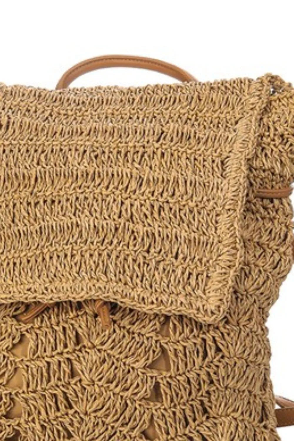 Fame Straw Braided Fashion Backpack - The Goddess Galleries