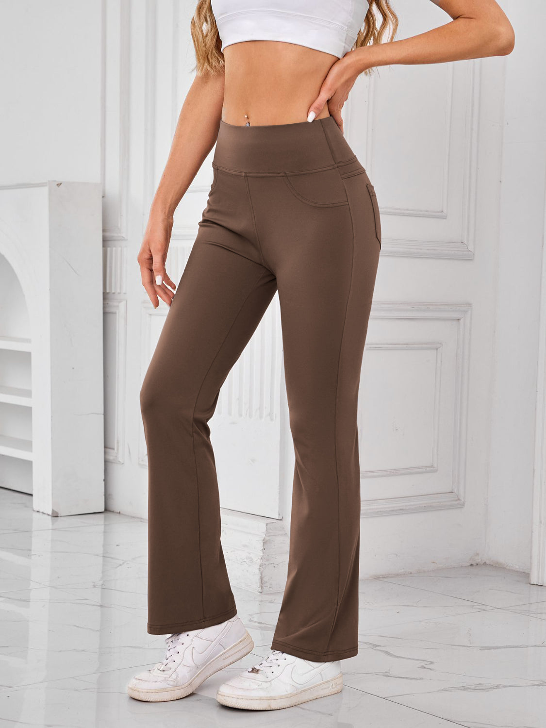 Lovelet High Waist Active Pants with Pockets - The Goddess Galleries