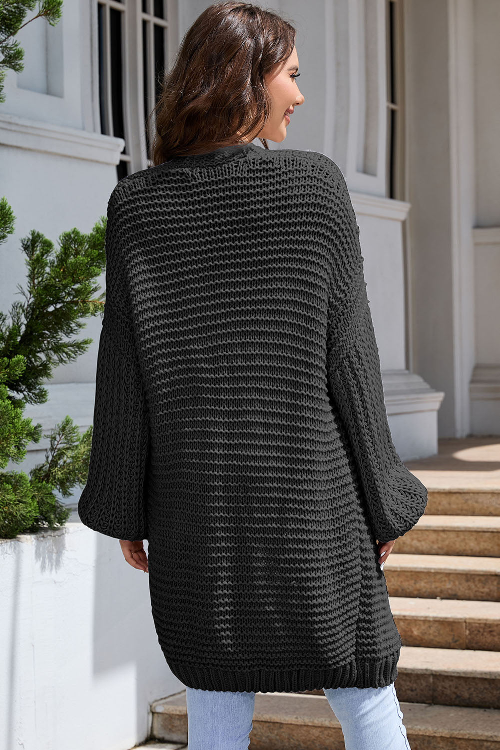 Open Front Longline Cardigan - The Goddess Galleries