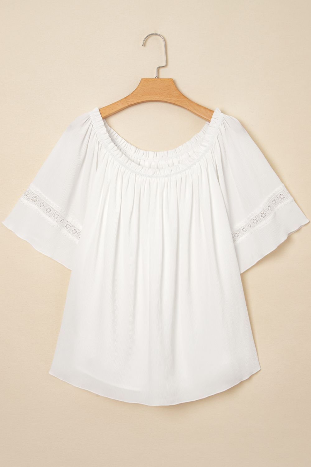 Lace Detail Off-Shoulder Blouse - The Goddess Galleries