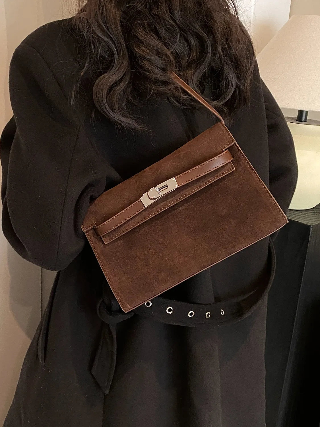 Solid Color Polyester Shoulder Bag - The Goddess Galleries
