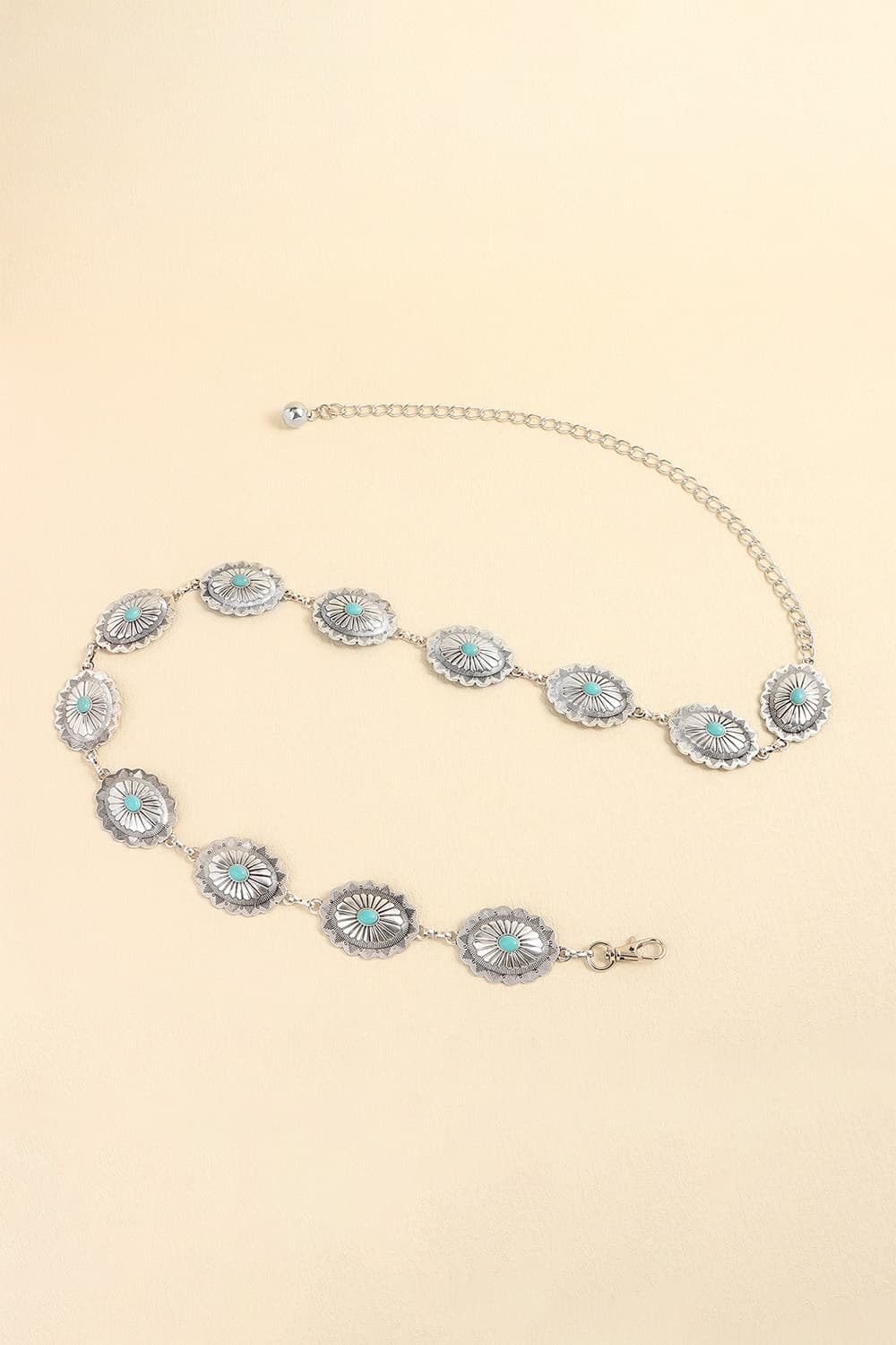 Vintage Turquoise Alloy Belt - The Goddess Galleries