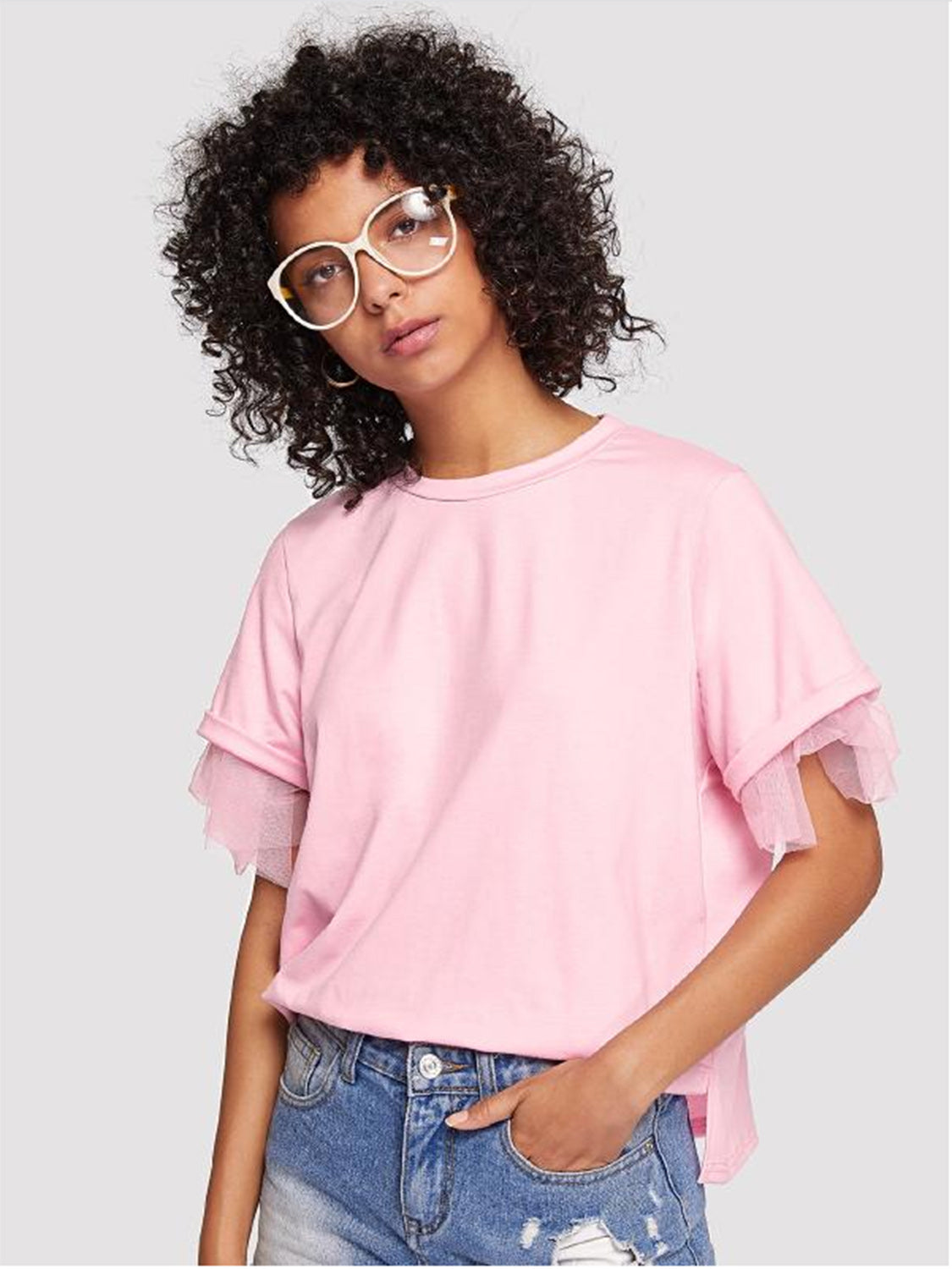 Round Neck Short Sleeve Top - The Goddess Galleries