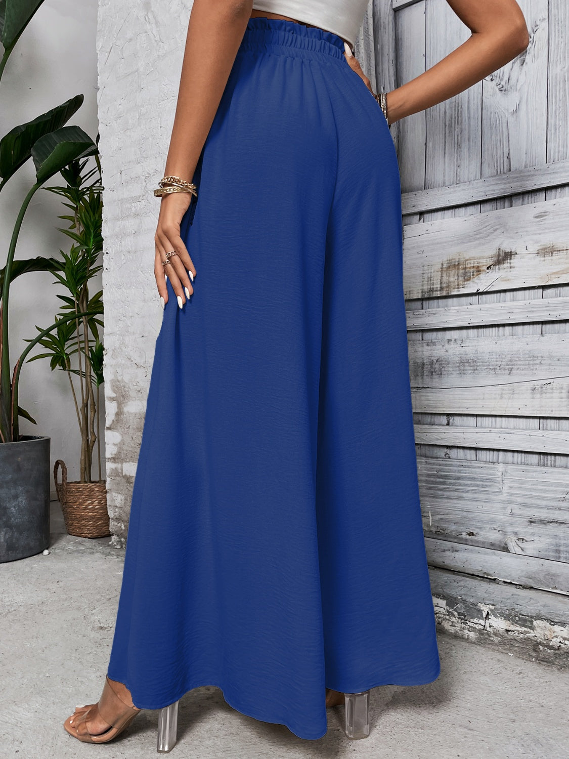 Honey Tied High Waist Wide Leg Pants - The Goddess Galleries