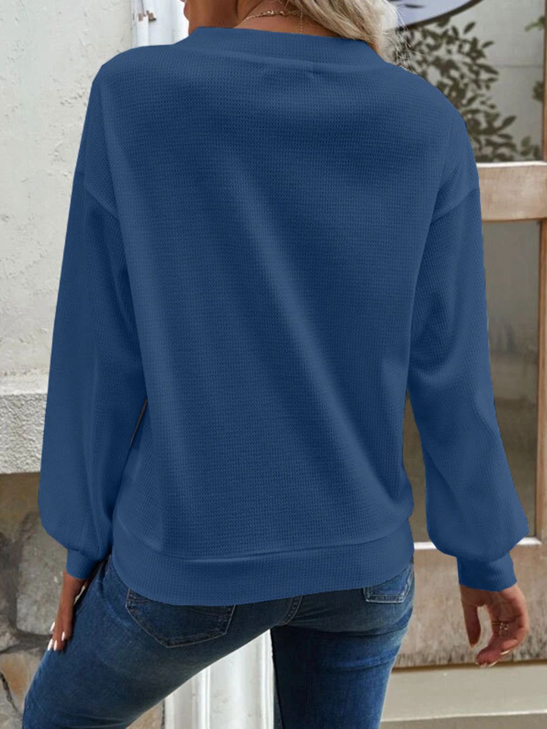V-Neck Dropped Shoulder Blouse - The Goddess Galleries