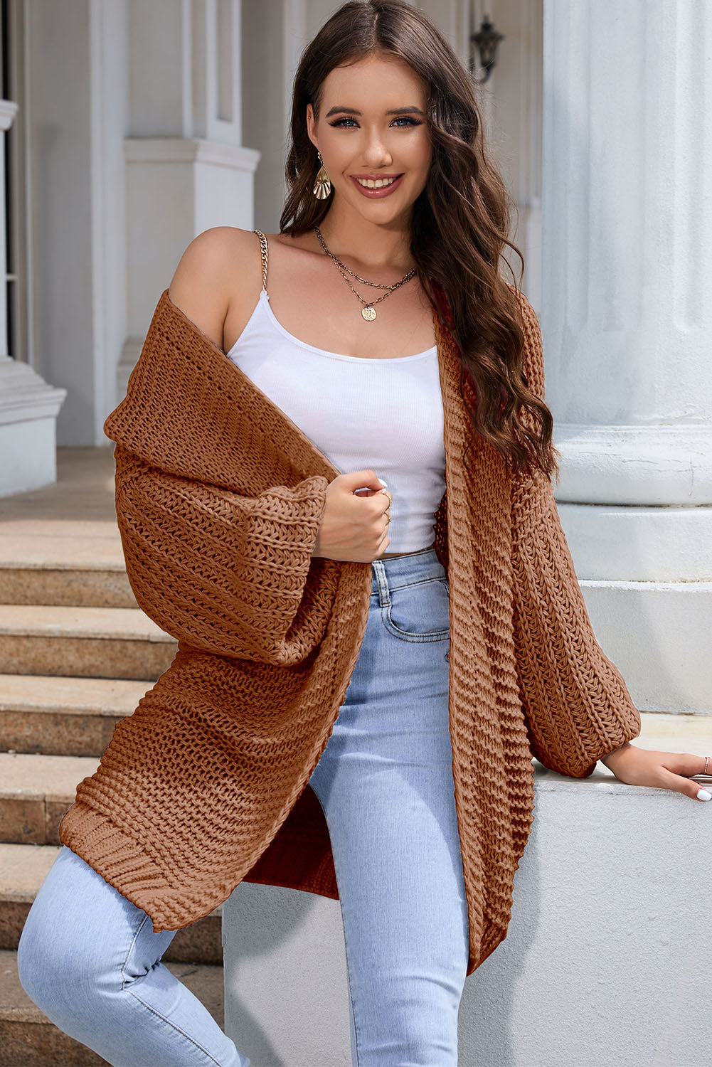 Open Front Longline Cardigan - The Goddess Galleries