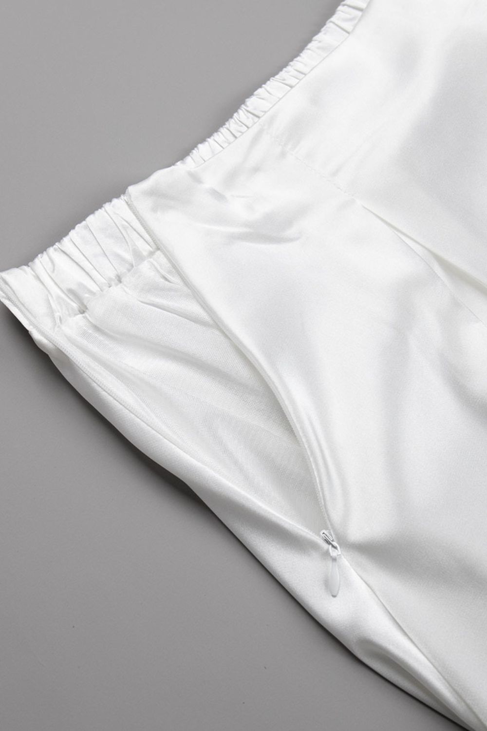 Back Elastic Waist Satin Minx Skirt - The Goddess Galleries