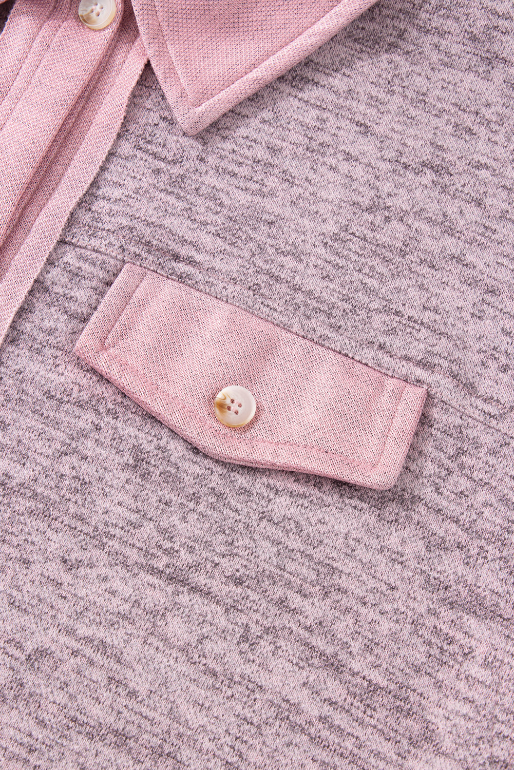 Contrast Trim Button Up Shacket - The Goddess Galleries