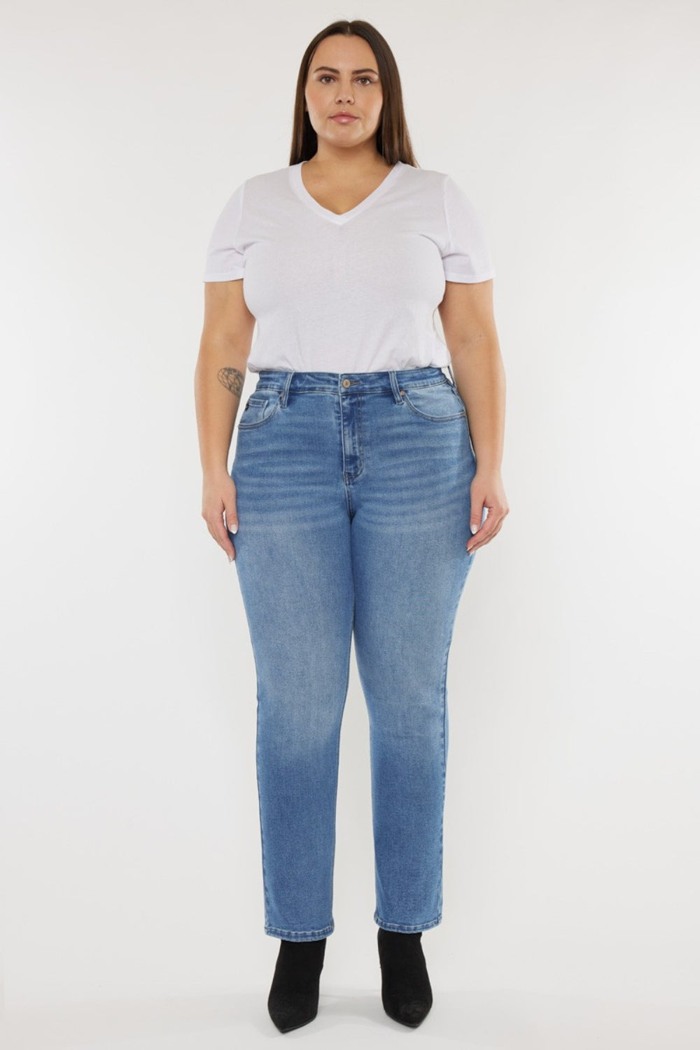 Kancan Full Size Cat's Whiskers High Waist Jeans - The Goddess Galleries