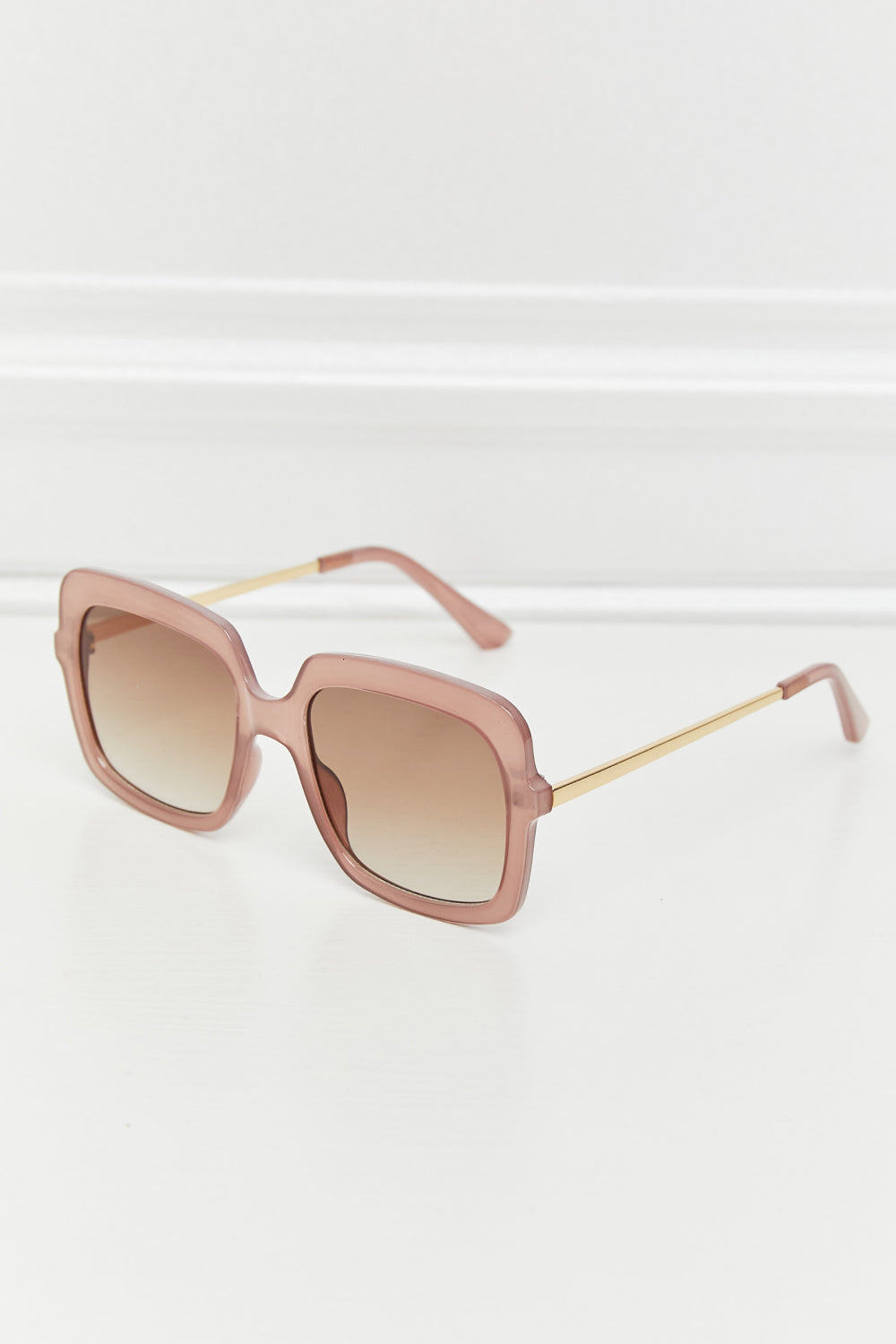 Square Metal-Plastic Hybrid Temple Sunglasses - The Goddess Galleries