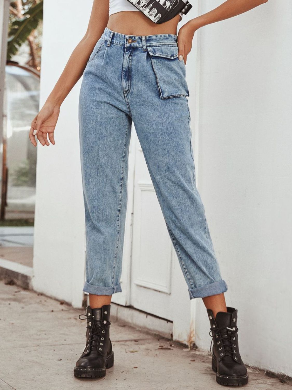 High Waist Straight Leg Jeans - The Goddess Galleries