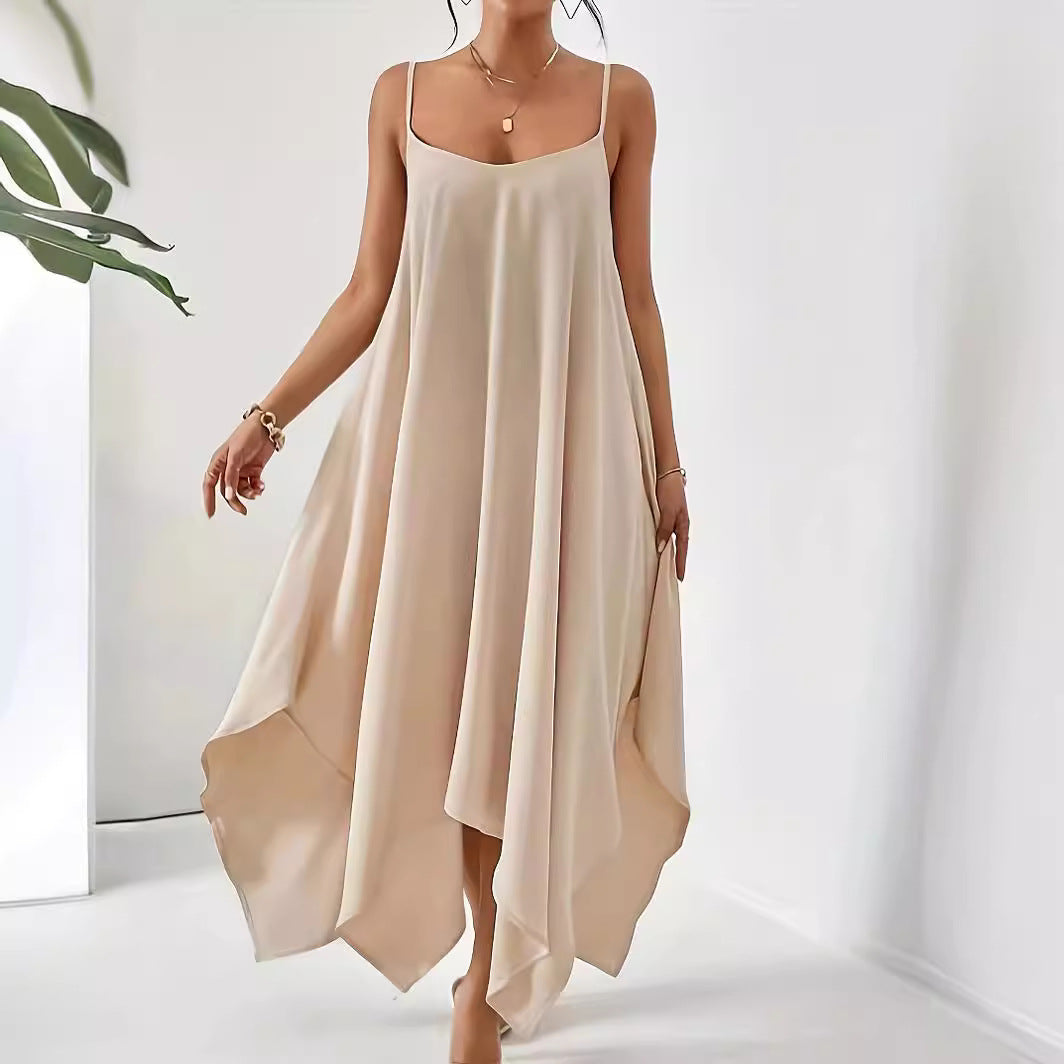 Scoop Neck Midi Cami Dress - The Goddess Galleries