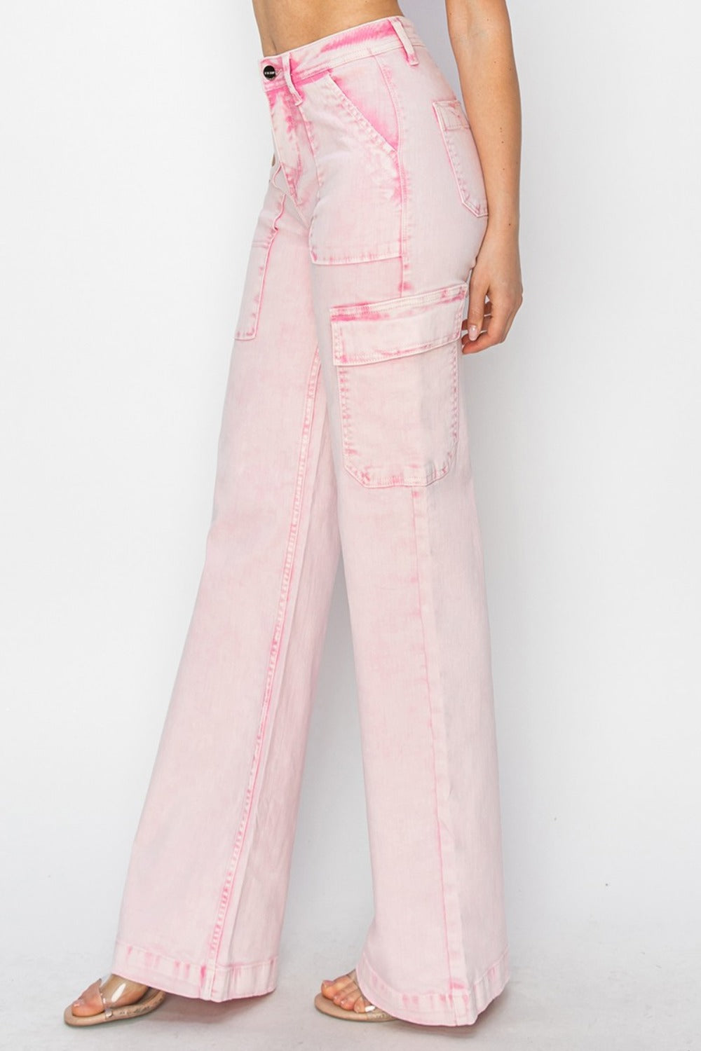 RISEN Full Size High Rise Cargo Pocket Jeans - The Goddess Galleries