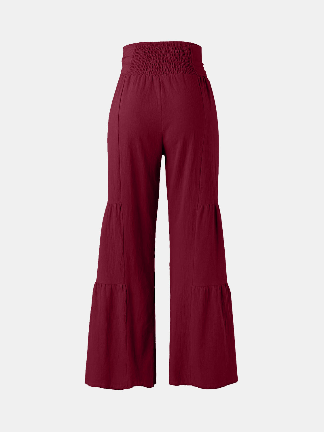 Tied Ruched Wide Leg Pants - The Goddess Galleries