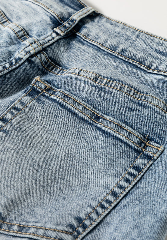 Washed Wide Leg Jeans with Pockets - The Goddess Galleries
