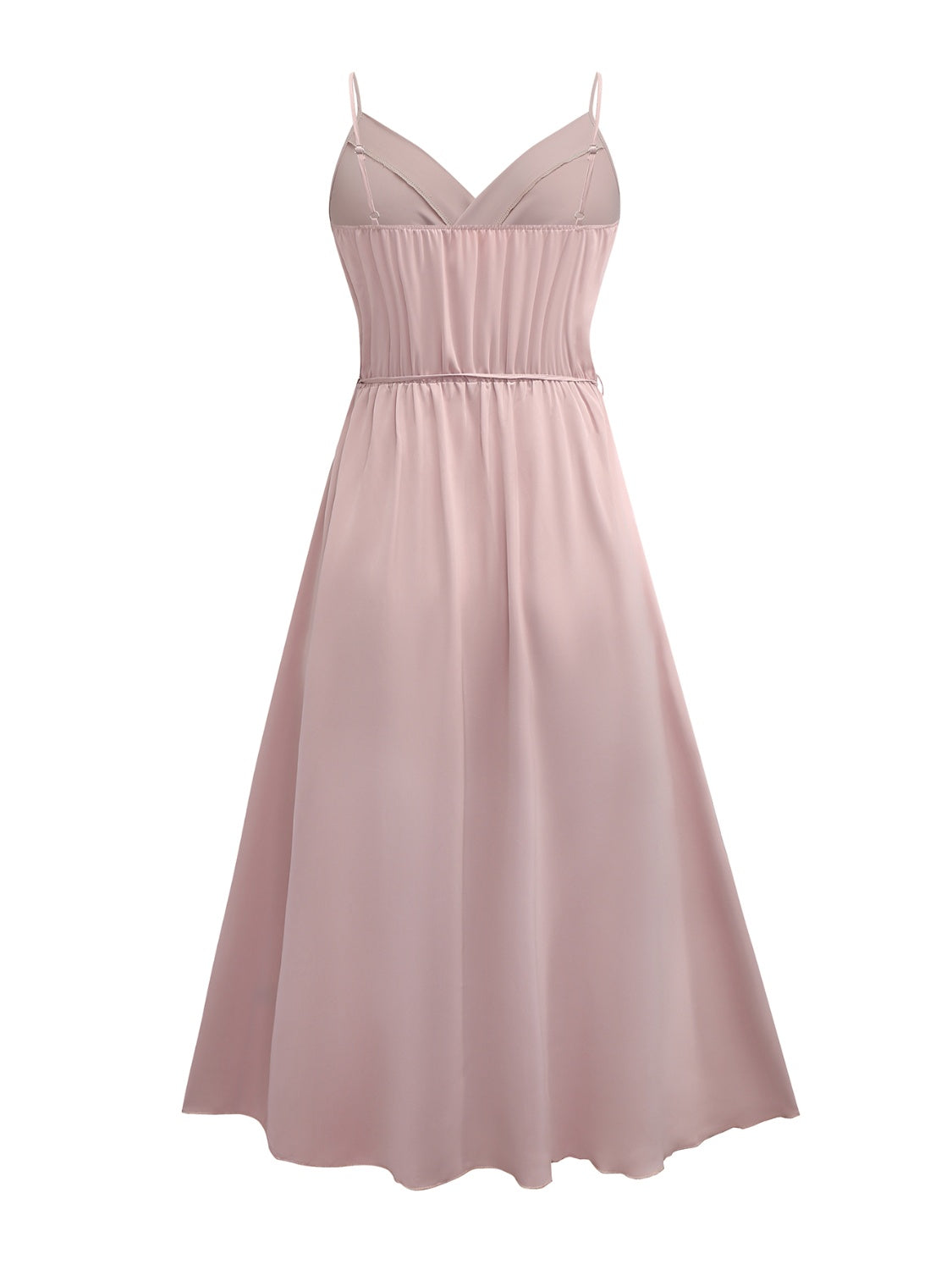Honey Tied Surplice Sleeveless Midi Cami Dress - The Goddess Galleries