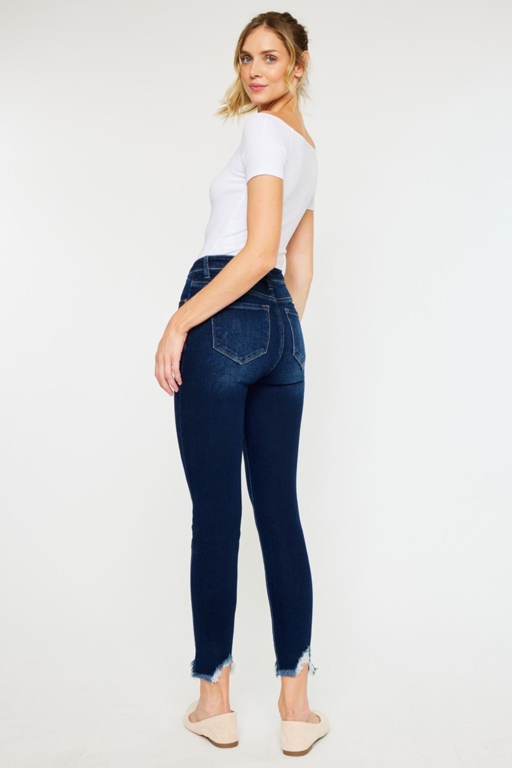 Kancan Full Size High Rise Frayed Ankle Skinny Jeans - The Goddess Galleries