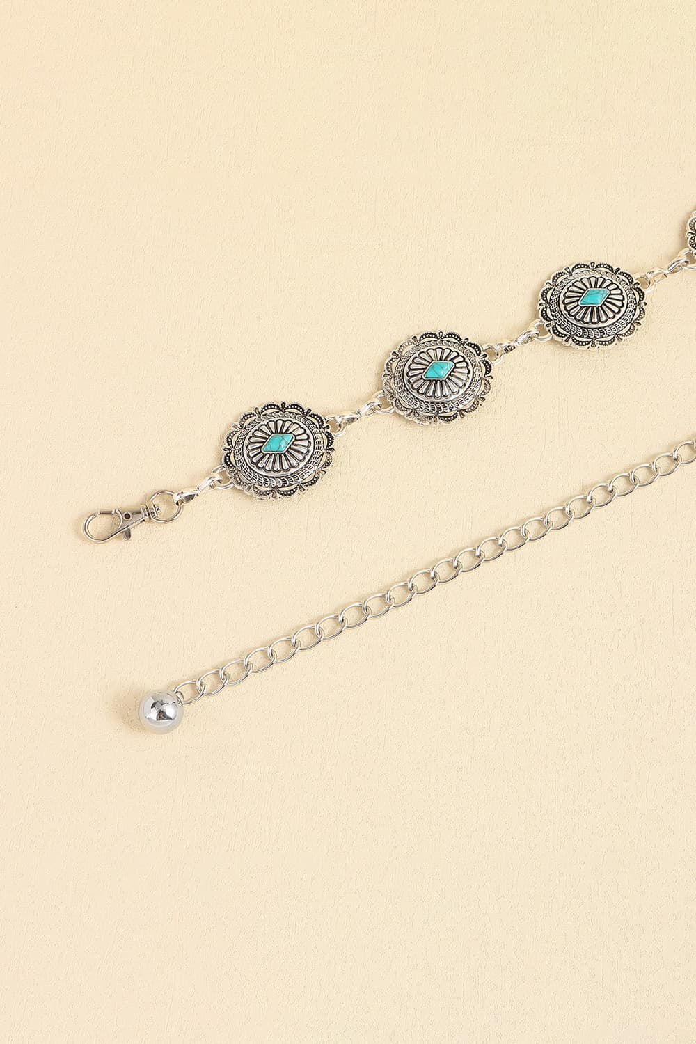 Vintage Turquoise Alloy Belt - The Goddess Galleries