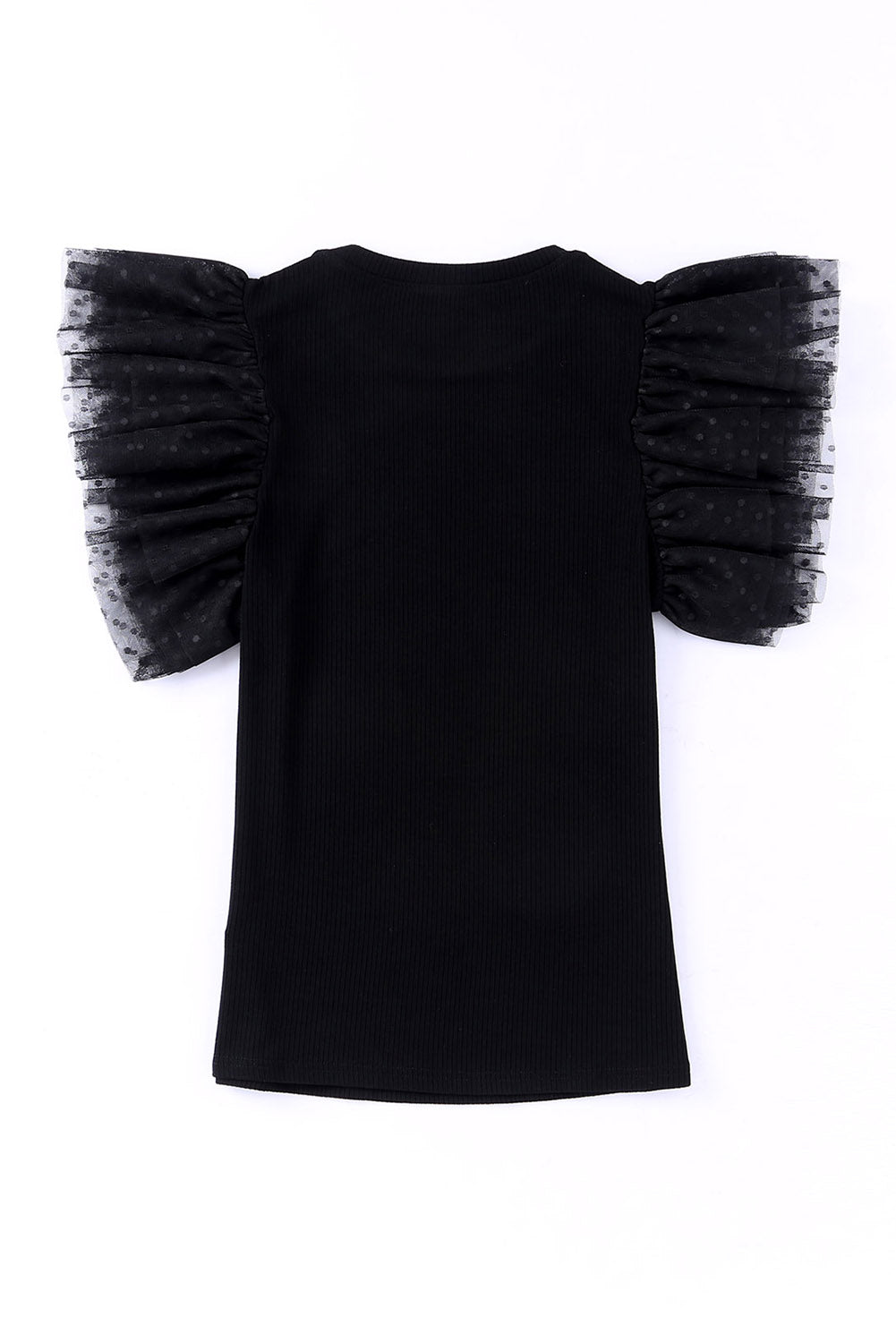 Polka Dot Flutter Sleeve Top - The Goddess Galleries
