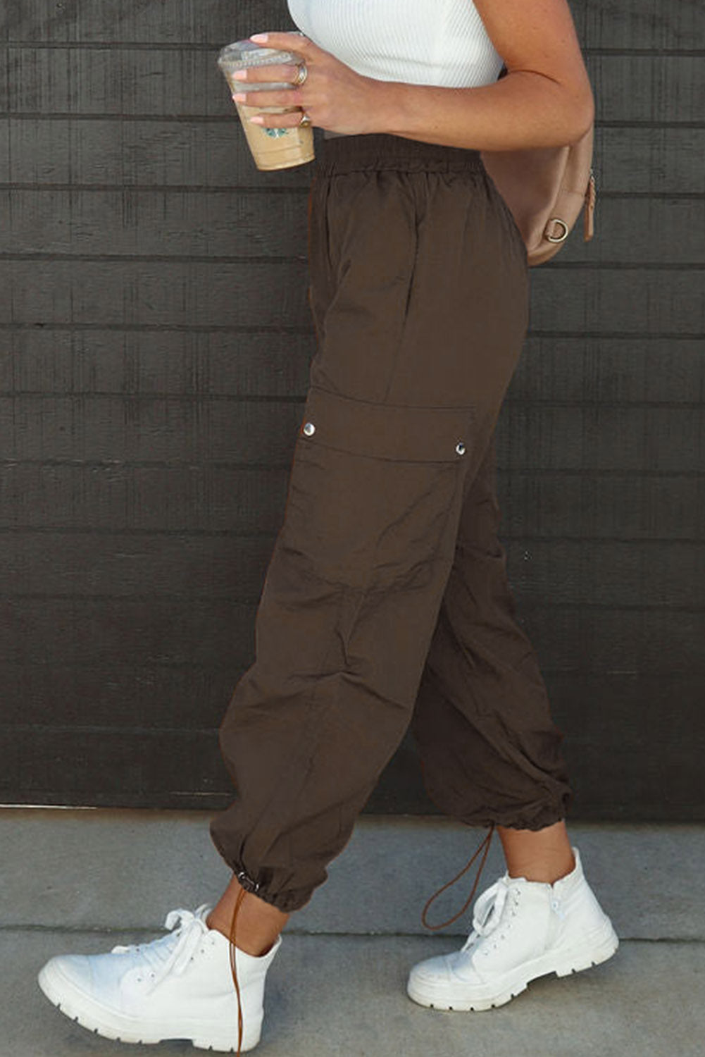 Drawstring Elastic Waist Pants with Pockets - The Goddess Galleries