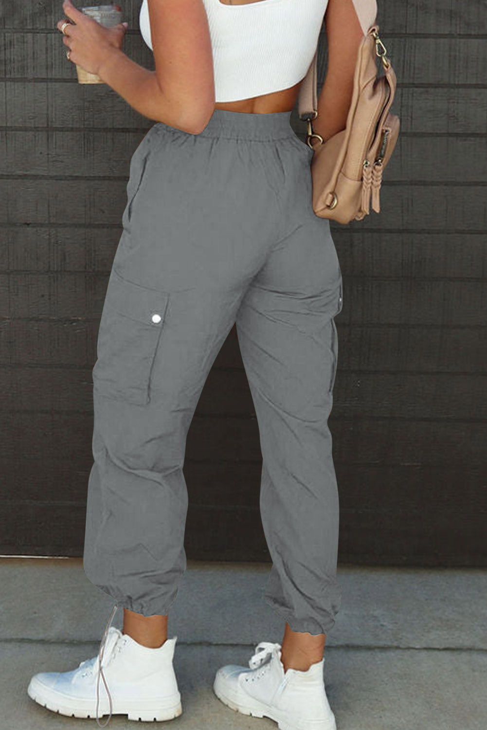 Drawstring Elastic Waist Pants with Pockets - The Goddess Galleries